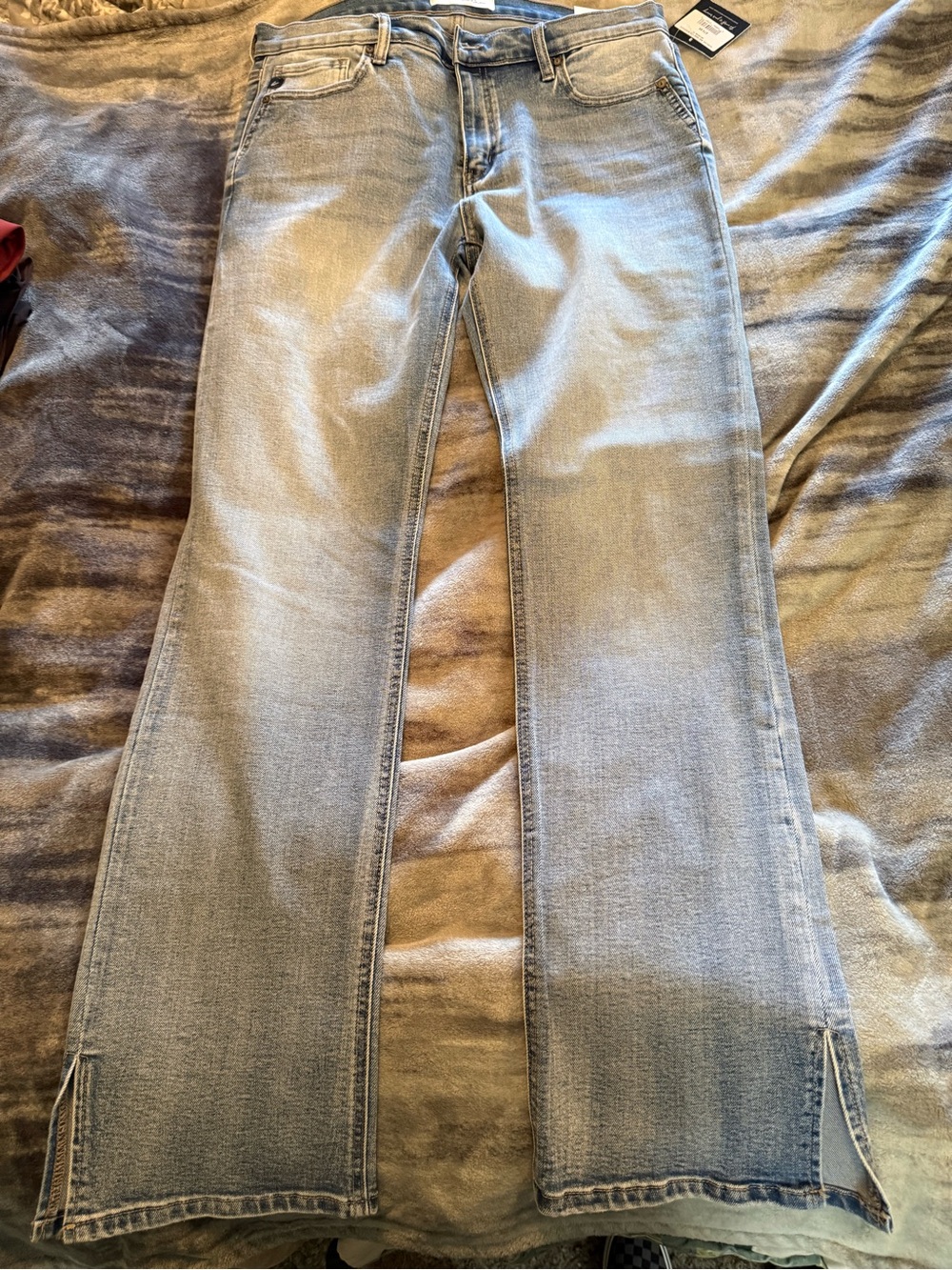 KanCan Light Blue Boot Cut Jeans with Hem Slits